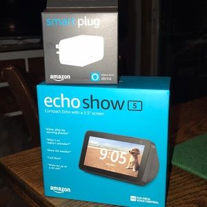 Echo Show 5 and Smart Plug. Never opened or used.